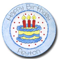 11" Personalized Birthday Cake Plate