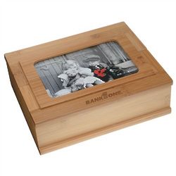 Bamboo Treasure Box with Photo Frame Lid