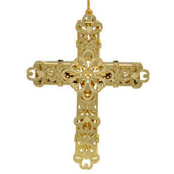 24kt Gold Plated Decorative Cross Ornament