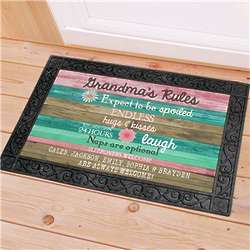Personalized Grandma's Rules Doormat