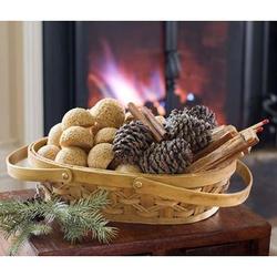 Oval Hearth Gift Basket with Fire Starters