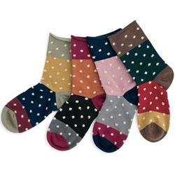 4 Pairs Colorful Polka-Dot Mismatched Socks