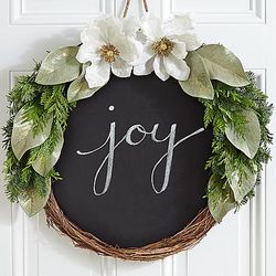 20" Holiday Greetings Chalkboard Wreath