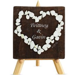 Personalized Heartfelt Wedding Canvas Wall Art with Easel
