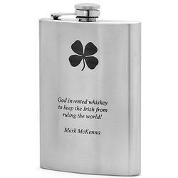 Personalized God Invented Whiskey Flask