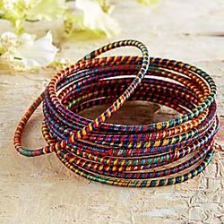 Indian Silk Wrapped Bracelets