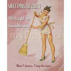 Personalized Sweeping Beauty Pin-up Metal Sign