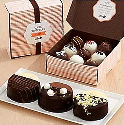 Dipped Mini Cheesecake Trio & 18 Assorted Cake Truffles Gift Box