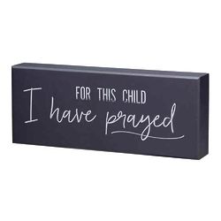 For This Child I Have Prayed Box Sign