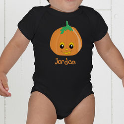 Baby Boy's Personalized Halloween Pumpkin Bodysuit