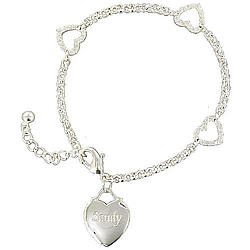 Personalized Heart Link Bracelet