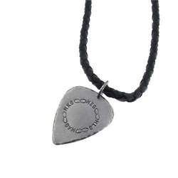 Braided Leather Guitar Pick Necklace
