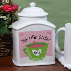 Personalized Tea-rific Tea Jar