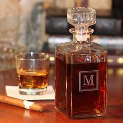 Personalized Glass Whiskey Decanter