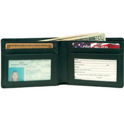 Nappa Leather Personalized Flat Fold Wallet