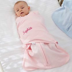 SleepSack Personalized Baby Girl Cotton Swaddle Blanket