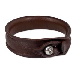Sleek Chic Leather Wristband Bracelet