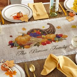 Personalized Harvest Gather Table Runner