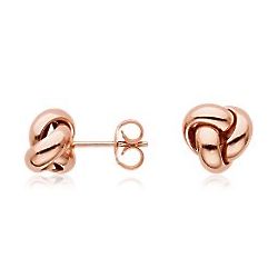 Knot Earrings in 14k Rose Gold