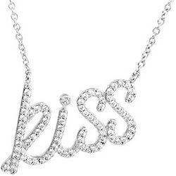 Tiffany-Inspired Sterling Silver CZ Kiss Necklace