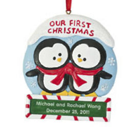 Our First Christmas Penguin Ornament