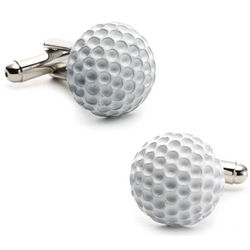 Silver-Plated Golf Ball Cufflinks
