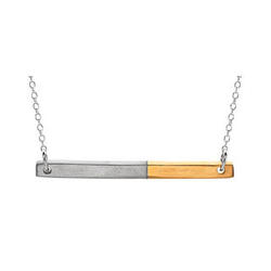 Gold and Pewter Mini Bar Necklace