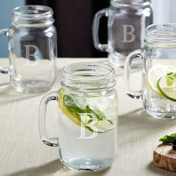 Old South Personalized Glass Drinking Jars
