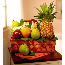 Abundant Fruit and Gourmet Gift Basket