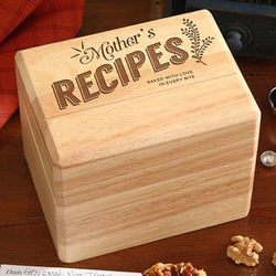 Her Recipes Personalized Recipe Box