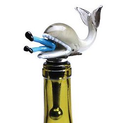Blown Glass Whale Bottle Topper