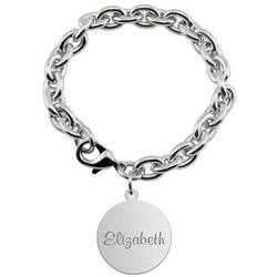 Personalized Classically-Styled Round Charm Bracelet