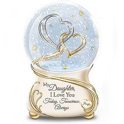 My Daughter, I Love You Always Personalized Glitter Globe