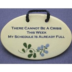 There Cannot Be a Crisis this Week Plaque