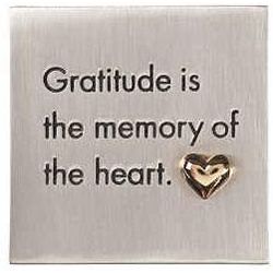 Gratitude is the Memory of the Heart Paperweight