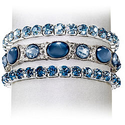 Spring Fling 3-Piece Blue Stretch Bracelet Set