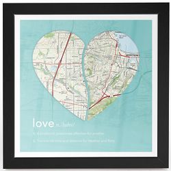 Personalized Definition of Love Print in Blue with Black Frame