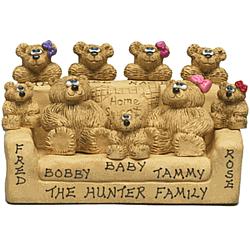 Personalized Bear Family in Chair Keepsake