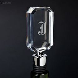 Personalized Clear as Glass Wine Stopper
