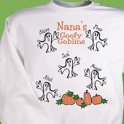 Goofy Goblins Personalized Halloween Sweatshirt
