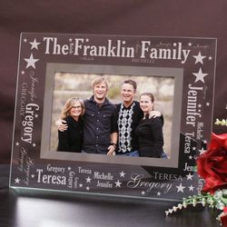 Family Pride Word Art Glass Frame