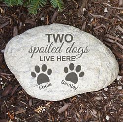 Personalized Spoiled Dogs Garden Stone