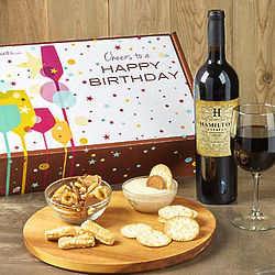 Happy Birthday! Red Wine and Gourmet Gift Box