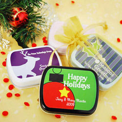 Personalized Holiday Mint Tins