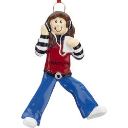 Chillin' Out Girl Personalized Christmas Ornament