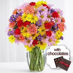100 Blooms of Sunshine Bouquet with Chocolates