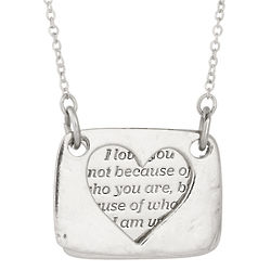 Foxy Love Note Necklace in Silver