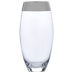 Serenity Platinum Small Teardrop 10" Glass Vase