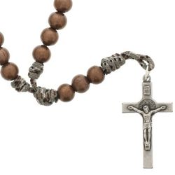 Copper Tone Steel Bead and Paracord Rosary