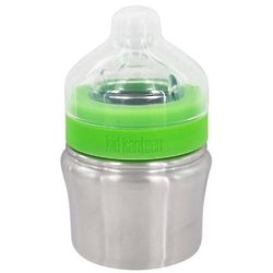 Kid Kanteen Stainless Steel Baby Bottle with Slow Flow Nipple